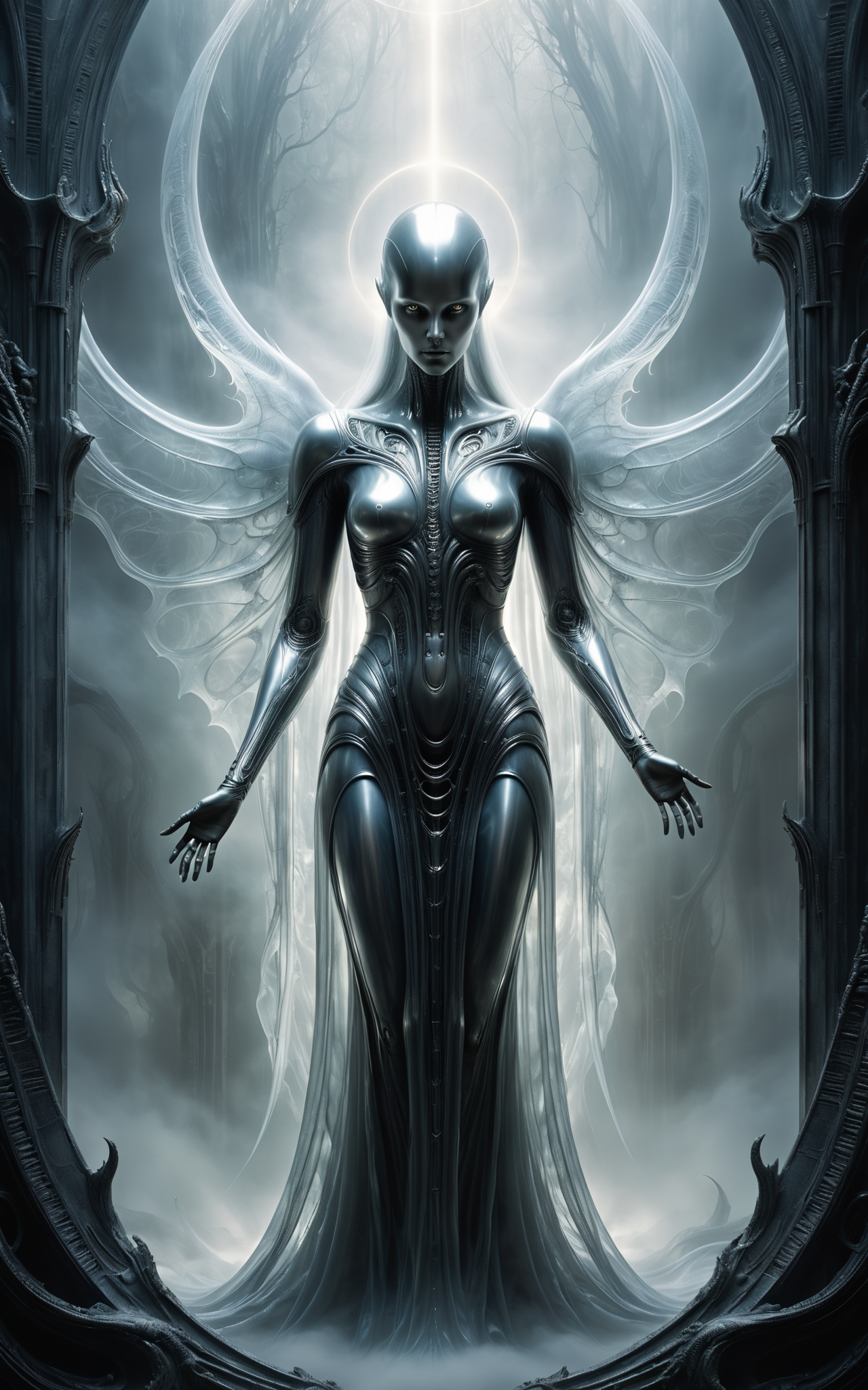 04501-1091868834-By h.r. Giger, A translucent female figure, angelic, appearing almost ghostly, whispy flowing arms, her form ethereal and bathed.png